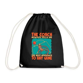 Basketballtrainer Entraîneur de basket-ball - Sac de sport léger - noir - Devant