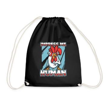 Chicken Farm Farmer Farmer Chicken Farmer - Drawstring Bag - black - Front