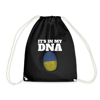 Es ist in meiner DNA -Ukraine -Flagge Ukraine -Fin - Turnbeutel - Schwarz - Vorne
