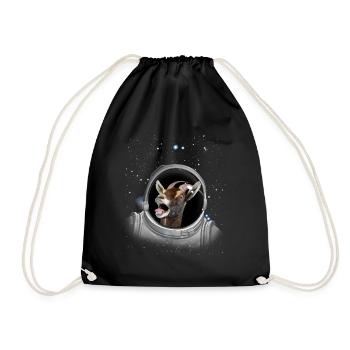 Schreiende Ziegenastronaut -Astronomie schreien Zi - Turnbeutel - Schwarz - Vorne