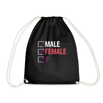 Genderfluid Checkliste LGBTQ Trans Geschlechtsfl�s - Turnbeutel - Schwarz - Vorne