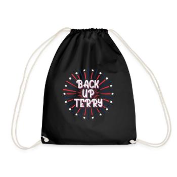 Back Up Terry setzte es umgekehrt am 4. Juli einwi - Turnbeutel - Schwarz - Vorne