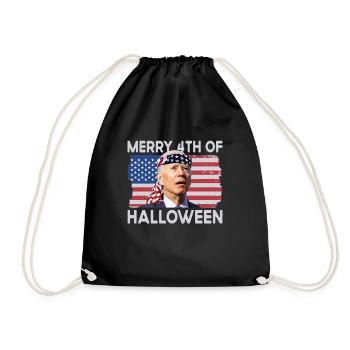 Frohe 4. von Halloween verwirrte Biden 4. Juli - Turnbeutel - Schwarz - Vorne