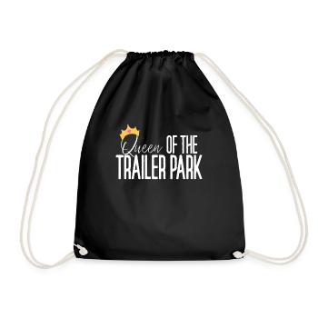 K�nigin des Trailer Park Redneck White M�llTrailer - Turnbeutel - Schwarz - Vorne