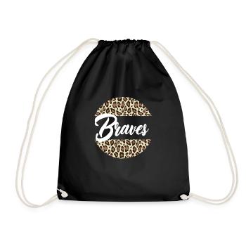 Braves High School Maskottchen Sportteam FrauenBob - Turnbeutel - Schwarz - Vorne