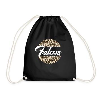 Falcons High School Maskottchen Sportteam Frauen - Turnbeutel - Schwarz - Vorne