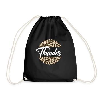 Frauen der Thunder High School Maskottchen -Sportm - Turnbeutel - Schwarz - Vorne