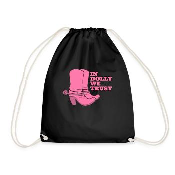 In Dolly vertrauen wir Cowgir Boots Hut - Turnbeutel - Schwarz - Vorne