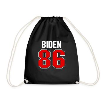 Biden 86 Jersey Anti Biden 86 46 Anreiz Biden - Turnbeutel - Schwarz - Vorne