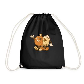 K rbisgew rz K rbis -Cartoon Thanksgiving Autumn - Drawstring Bag - black - Front