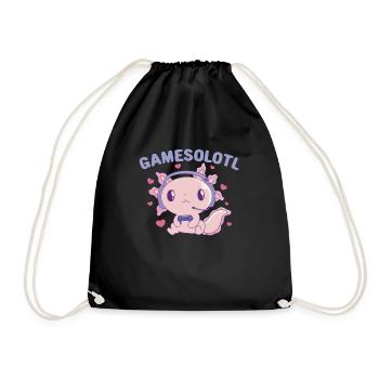 Gamesolotl Axolotl Video Game Player Gamer Axolotl - Turnbeutel - Schwarz - Vorne