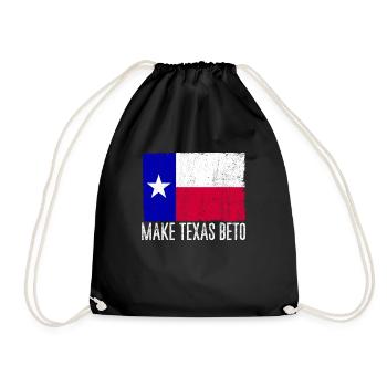 Machen Sie Texas Beto 2022 Texas Flag Beto f�r Gou - Turnbeutel - Schwarz - Vorne