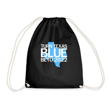 Shoot Texas Blue Beto 2022 Beto for Governor's New - Drawstring Bag - black - Front