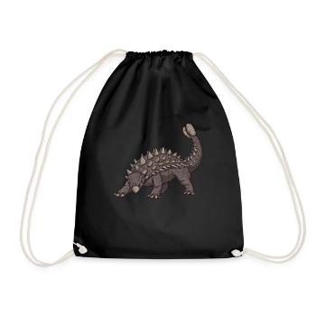 Ankylosaurus Dinosaurier Kid Dinosaurier Ankylosau - Turnbeutel - Schwarz - Vorne