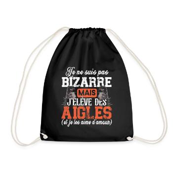 Aigle Faucon Cadeau Fauconnier Chasseur Humour - Sac de sport léger - noir - Devant