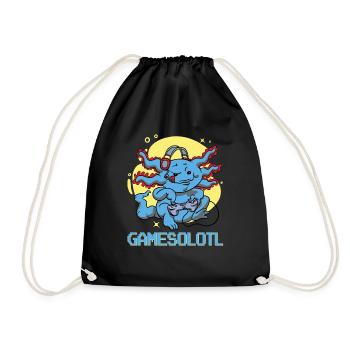 Gamesolotl Axolotl Video Game Player Gamer Axolotl - Turnbeutel - Schwarz - Vorne