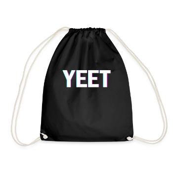 Yeet meme vaporwave yeted Slang Jungen M�dchen Tee - Turnbeutel - Schwarz - Vorne