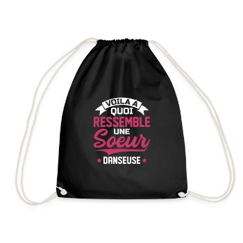 Voila à quoi ressemble soeur danseuse - Sac de sport léger - noir - Devant