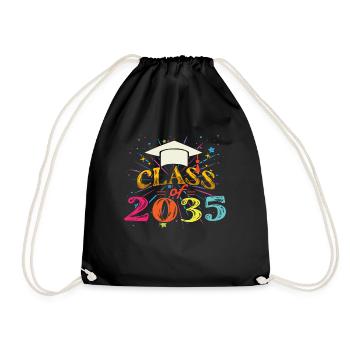 Klasse von 2035 zur�ck in die Schule Kindergartenk - Turnbeutel - Schwarz - Vorne