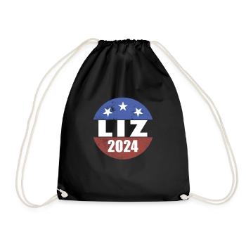 Liz 2024 Wahlknopf aus dem Wahlpr�sidenten Cheney - Turnbeutel - Schwarz - Vorne