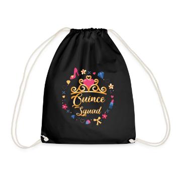 Quince Squad Quinceanera 15. Geburtstag M�dchen - Turnbeutel - Schwarz - Vorne