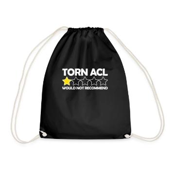 Torn ACL w�rde kein Geschenk des Knieersatzes empf - Turnbeutel - Schwarz - Vorne
