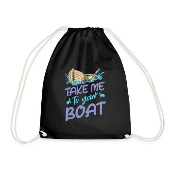 Sailing Sailors Sailboat Sailors - Drawstring Bag - black - Front