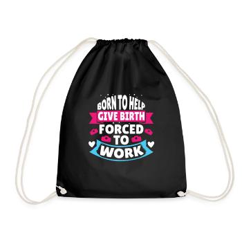Sage-femme drôle Futures sages-femmes - Sac de sport léger - noir - Devant