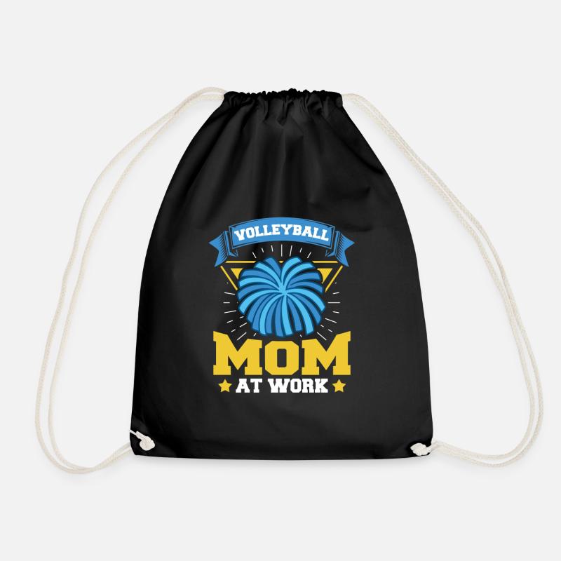Volleyball Volleyballer Mutter Volleyball Mama - Turnbeutel - Schwarz