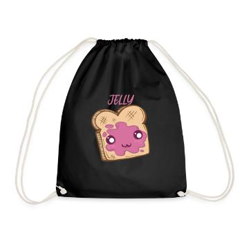 Passendes PB- und J -Kost�m Halloween -Gelee -Kost - Turnbeutel - Schwarz - Vorne