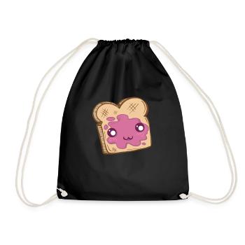 Passendes PB- und J -Kost�m Halloween -Gelee -Kost - Turnbeutel - Schwarz - Vorne