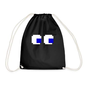 Ghost Eyes Kost�m Retro Halloween Videospiel - Turnbeutel - Schwarz - Vorne
