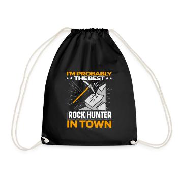 Géologue collectionneur de pierres Witzig - Sac de sport léger - noir - Devant
