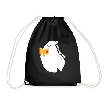 Ghost Halloween Bookworm Ghost Reading Boooooks - Turnbeutel - Schwarz - Vorne