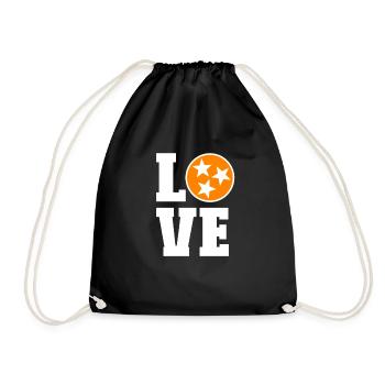 Liebe Tennessee Liebhaber Freiwilliger Staat Tenne - Turnbeutel - Schwarz - Vorne