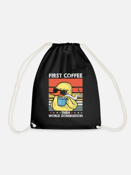 Ente Kaffee-Sonnenbrille - Turnbeutel - Schwarz