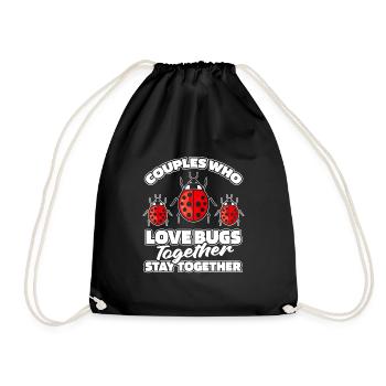 Entomology Entomologist Insect Couple - Drawstring Bag - black - Front