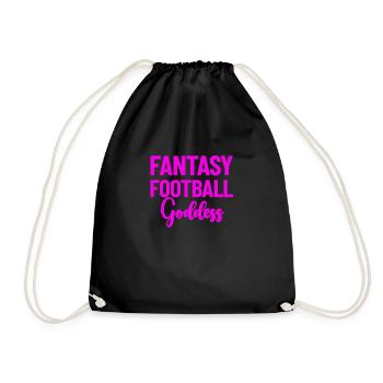 Fantasy -Fu�ballg�ttin Womens Fantasy Football - Turnbeutel - Schwarz - Vorne