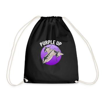 Lila up SR71 Milit�r Kinder Blackbird Purple Up - Turnbeutel - Schwarz - Vorne