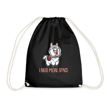 Lama Llama Astronaut I Need More Space - Turnbeutel - Schwarz - Vorne