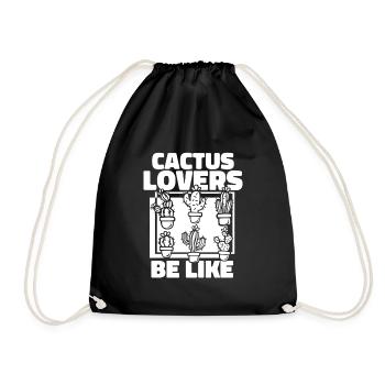 Cactus Garden - Drawstring Bag - black - Front