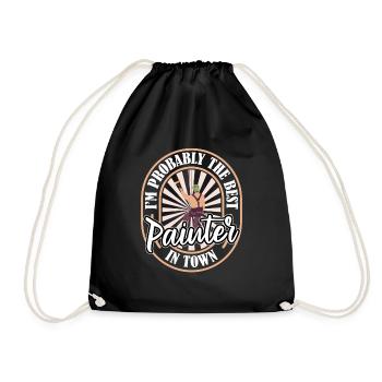 Peintre Vernisseur Humour - Sac de sport léger - noir - Devant