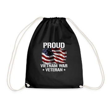 Vietnamkriegsveteran USA Flagge Vietnam Veteran - Turnbeutel - Schwarz - Vorne