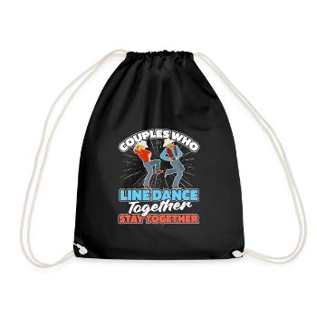 Line Dance Couple - Drawstring Bag - black - Front