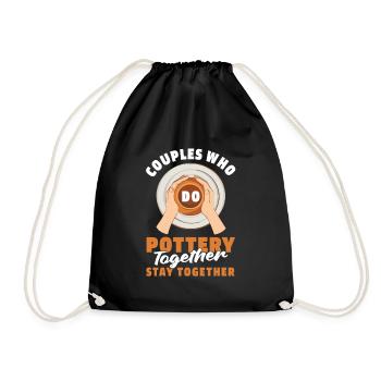 Couple de poterie - Sac de sport léger - noir - Devant