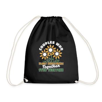 Paire de tournesols - Sac de sport léger - noir - Devant