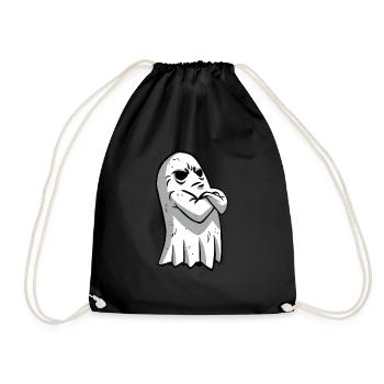 Mad Ghost Halloween Mad Ghost Boo Blatt - Turnbeutel - Schwarz - Vorne