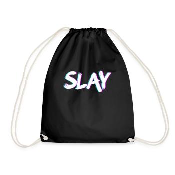 Slay Vaporwave Motivation Frauenm�dchen Sie t�teni - Turnbeutel - Schwarz - Vorne