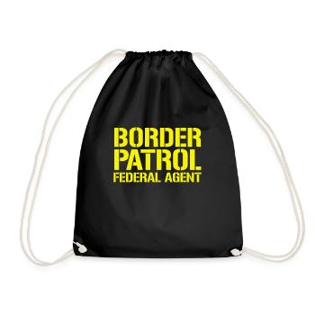 Border Patrol Federal Agent Halloween Kost�m - Turnbeutel - Schwarz - Vorne
