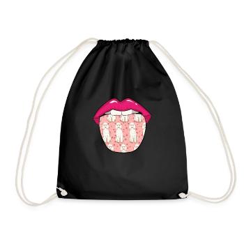 Lèvres de caniche - Sac de sport léger - noir - Devant